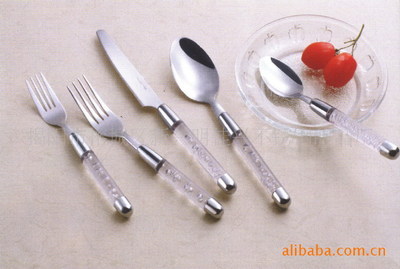 【4件套不锈钢餐具 410 麻轮光 透明PS】价格,厂家,图片,刀叉,揭阳市榕城区新兴明佳兴不锈钢制品厂-